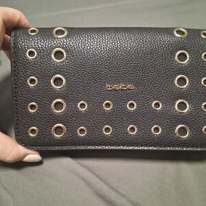 Bebe Black and Gold Bag - Strap Not Included